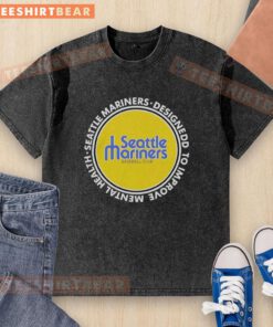 Pretty Seattle Mariners washed t-shirt designed to improve mental health, featuring a vibrant team logo and comfortable fit.