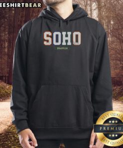 Stylish Pretty Soho Drappling Hoodie in soft fabric, perfect for casual wear and layering in any season.