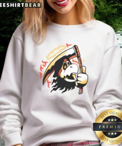 Pretty Still Kickin' Ther Reaper Sweatshirt featuring a stylish graphic design, perfect for casual wear and spooky vibes.