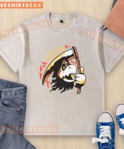 Pretty Still Kickin' Ther Reaper washed t-shirt featuring a unique design and soft fabric, perfect for casual wear.