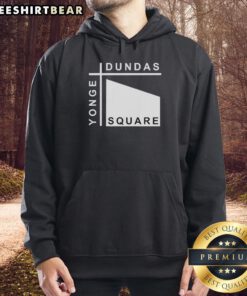 Stylish Pretty Yonge Dundas Square hoodie featuring vibrant city graphics, perfect for urban fashion enthusiasts.