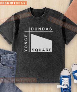 Stylish Pretty Yonge Dundas Square washed t-shirt featuring vibrant graphics, perfect for casual outings.