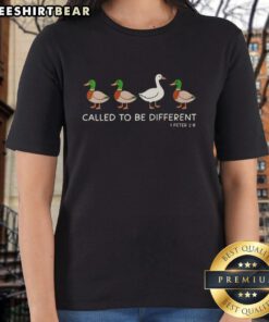 Top Christian Goose Called To Be Different Ladies Tee featuring a unique design for faith-inspired fashion.