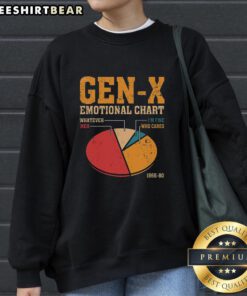 Trendy Top Gen X Emotional Chart Sweatshirt featuring vibrant graphics and a comfortable fit, perfect for nostalgic fashion lovers.