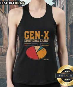 Trendy Top Gen X Emotional Chart Tank Top featuring colorful graphics and a comfortable fit for casual wear.