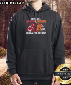 Cleveland Indians and Browns hoodie featuring a fun design, perfect for fans who love Cleveland sports.