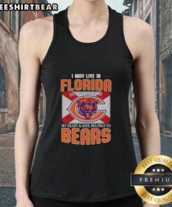 Florida tank top featuring a Chicago Bears flag, perfect for game day, showcasing team pride and style.