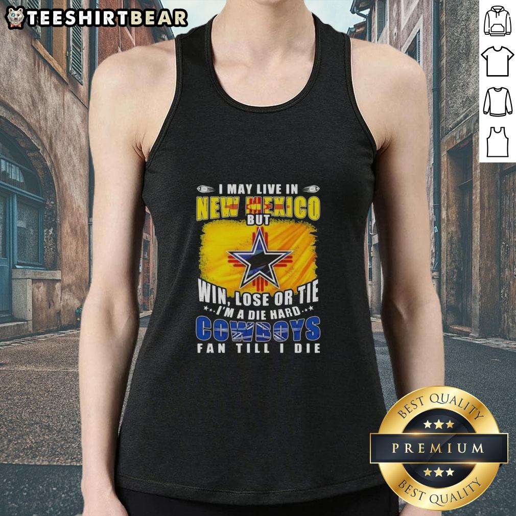 Alt Text: Die-hard Dallas Cowboys fan tank top design, featuring 'New Mexico' and team spirit graphics.