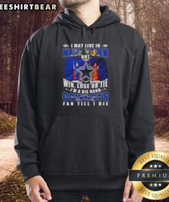 Die-hard Dallas Cowboys fan wearing hoodie, showcasing pride despite living in New York, perfect for NFL enthusiasts.