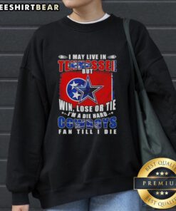 Die-hard Dallas Cowboys fan sweatshirt, perfect for showing team spirit in Tennessee, featuring bold text and a stylish design.