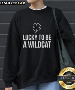 Top Lucky to Be a Wildcat St. Patrick's Day Sweatshirt featuring festive green design for Wildcats fans.