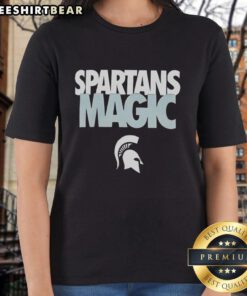 Stylish Michigan State Spartans NCAA Magic logo ladies tee, perfect for fans showcasing team spirit.