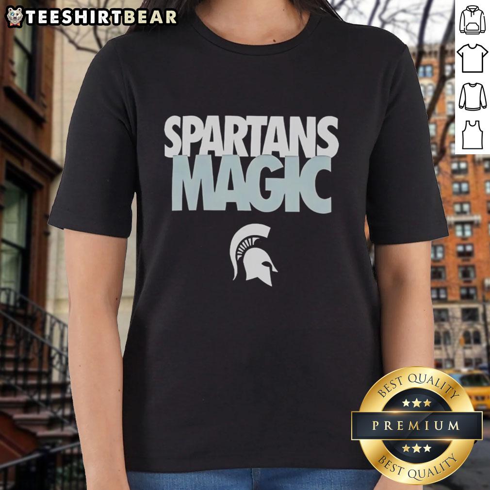 Stylish Michigan State Spartans NCAA Magic logo ladies tee, perfect for fans showcasing team spirit.
