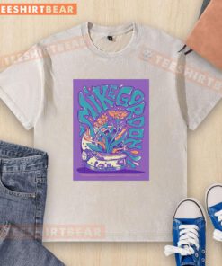 Alt Text: Top Mike Gordon Neighborhood Theatre March 19, 2026 poster on a washed t-shirt showcasing vibrant event details.