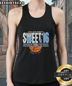 North Carolina Tar Heels Sweet 16 2026 NCAA Women's March Madness tank top featuring vibrant team colors and logo.