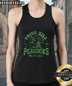 Stylish Top Price Hill Peacocks tank top featuring vibrant peacock design, perfect for summer fashion enthusiasts.