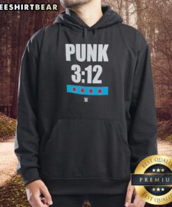 Top Punk 312 WWE Hoodie featuring a bold design, perfect for wrestling fans and streetwear enthusiasts.