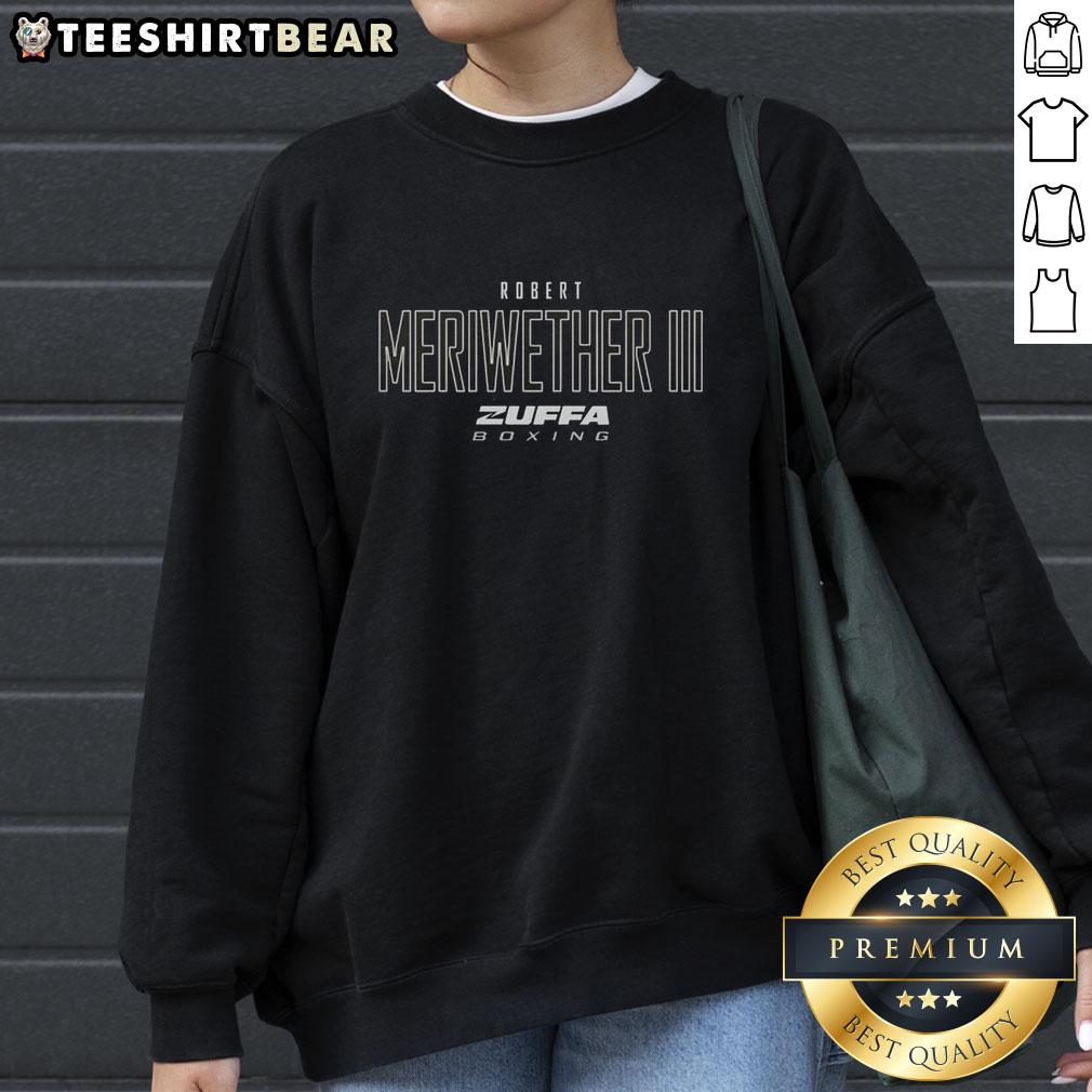 Top Robert Meriwether III Zuffa Boxing Elite Sweatshirt showcasing a stylish design for boxing enthusiasts.