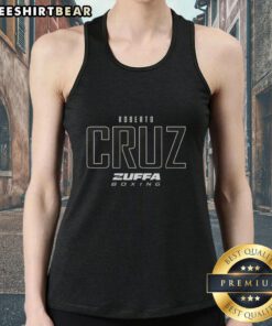 Alt Text: Top Roberto Cruz Zuffa Boxing Elite tank top in black, showcasing a stylish design for boxing enthusiasts.