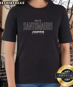 Top Rocco Santomauro Zuffa Boxing Elite Ladies Tee featuring a stylish design for female boxing enthusiasts.
