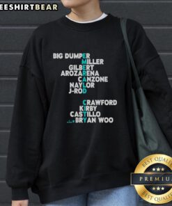 Top Seattle Baseball Names 2026 sweatshirt featuring vibrant team colors and a stylish design for fans.