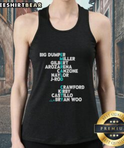 Trendy tank top featuring top Seattle baseball names for 2026, perfect for fans showcasing their team spirit.