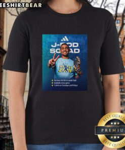 Julio Rodriguez 'No Fly Zone' poster on a ladies tee, celebrating top Seattle Mariners player J-Rod's iconic style.