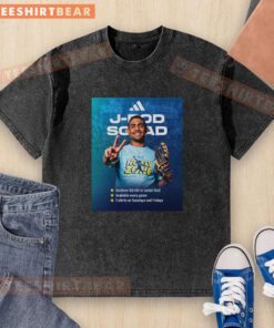 Julio Rodriguez J-Rod Squad No Fly Zone poster on a washed t-shirt, showcasing Seattle Mariners star player.