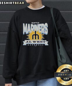 Top Seattle Mariners Retro Burst Jetty Sweatshirt featuring vibrant colors and classic logo design, perfect for fans.