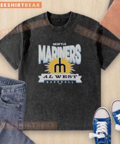 Alt Text: Retro Seattle Mariners Jetty Washed T-Shirt featuring vibrant colors and a stylish burst design for fans.