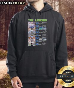Top Seattle Seahawks Legends Names Signatures Hoodie showcasing iconic player signatures for fans and collectors.