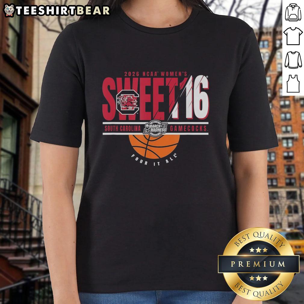 Top South Carolina Gamecocks NCAA Women's March Madness Sweet 16 2026 ladies tee in vibrant colors, perfect for fans.