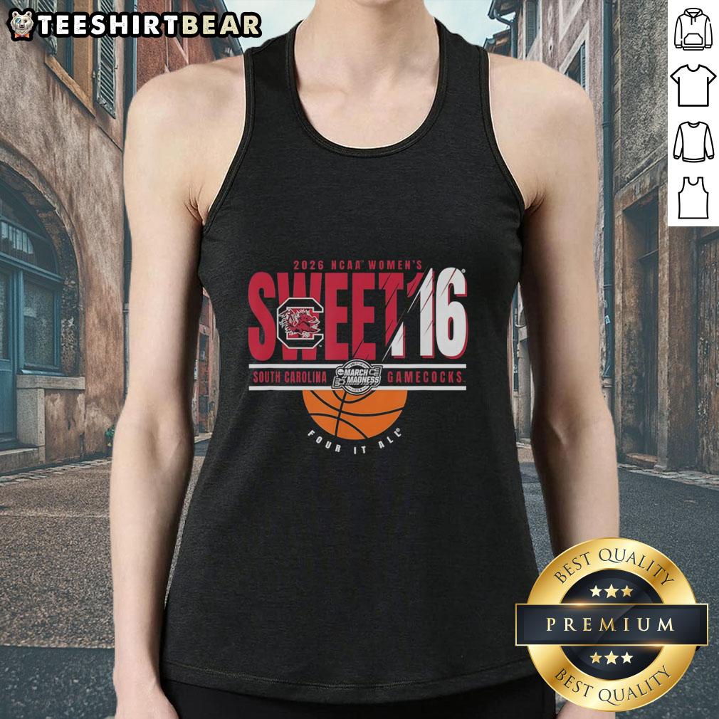 Top South Carolina Gamecocks NCAA Women's March Madness Sweet 16 2026 tank top in vibrant colors, perfect for fans.