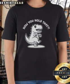 Top T-Rex dinosaur graphic on a ladies tee, showcasing a fun and trendy design perfect for dinosaur enthusiasts.