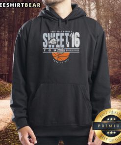 TCU Horned Frogs NCAA Women's Sweet 16 hoodie for Men's March Madness 2026, showcasing team pride and style.
