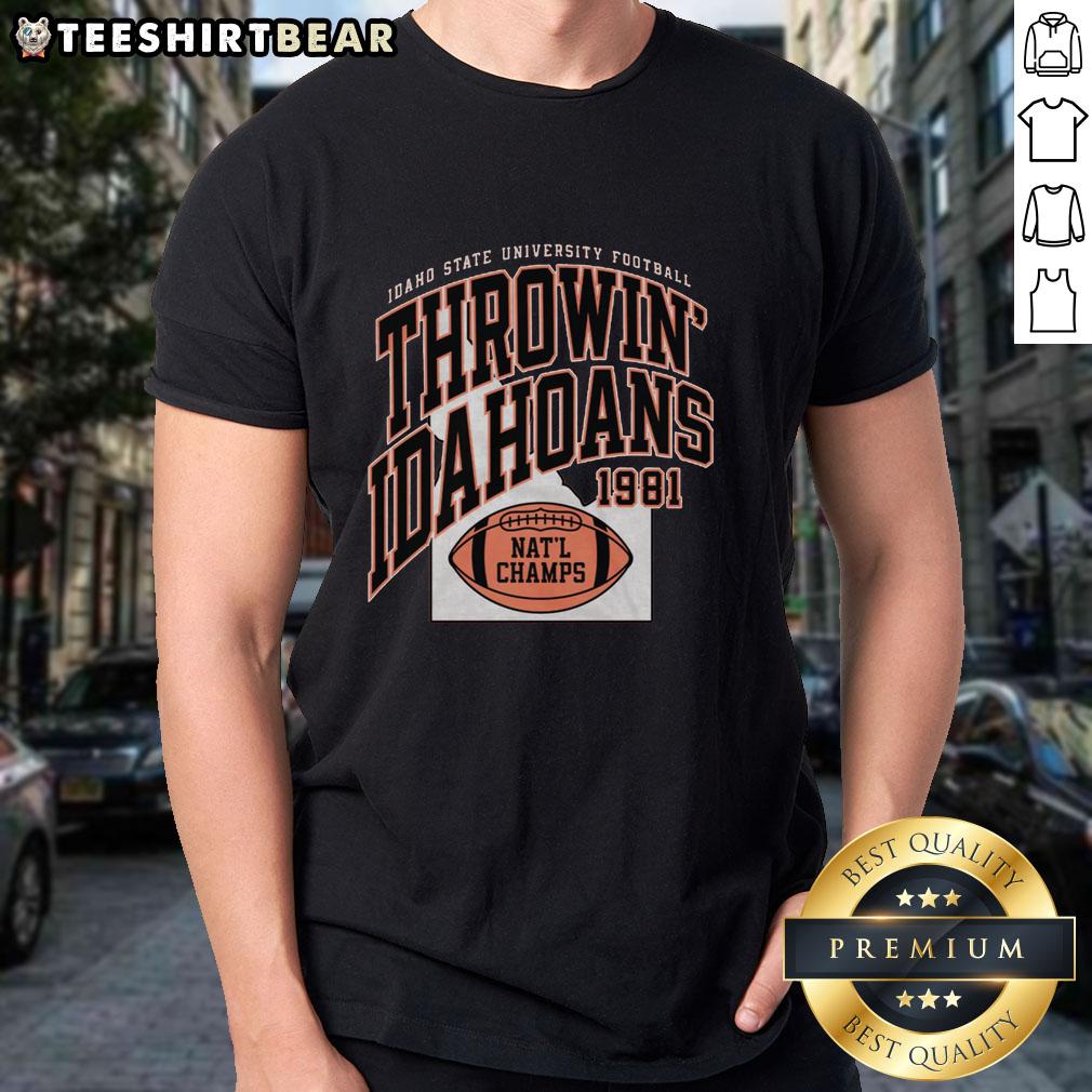 Vintage 1981 Top Throwin' Idahoans Bengals football t-shirt featuring bold graphics and classic design.