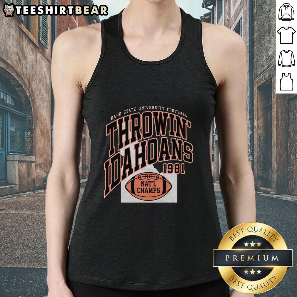 Vintage 1981 Idahoans Bengals tank top featuring a classic football design, perfect for fans and collectors.