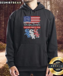 Top We The People Chicago White Sox hoodie in white, celebrating American spirit since 1776, perfect for fans.