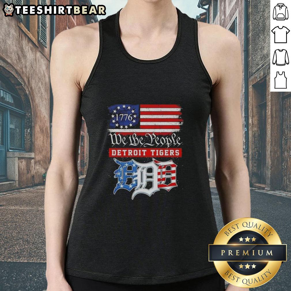 Top We The People Detroit Tigers X American Since 1776 tank top featuring patriotic design and vibrant colors.