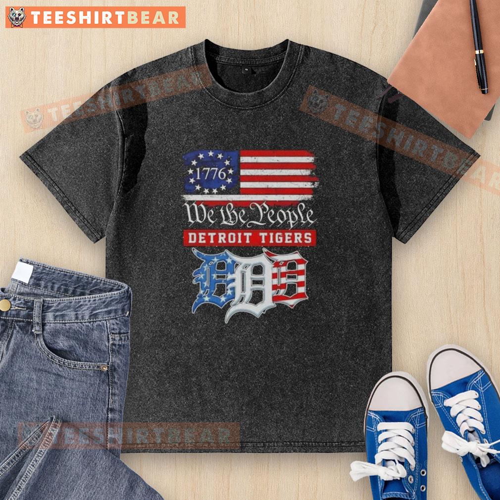Top We The People Detroit Tigers X American Since 1776 washed t-shirt showcasing patriotic sportswear style.