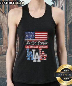 Alt Text: We The People Los Angeles Dodgers American Since 1776 tank top showcasing patriotic sportswear style.