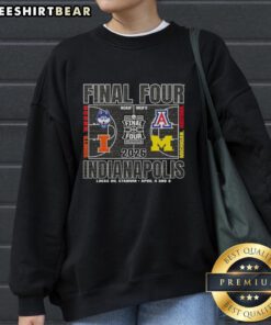 2026 NCAA Final Four sweatshirt featuring Lucas Oil Stadium design, perfect for Indianapolis fans on April 4 and 6.