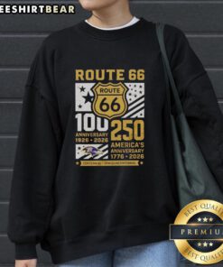 Awesome Baltimore Ravens Route 66 Centennial sweatshirt for 100th Anniversary, celebrating 250 years of America.