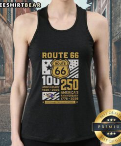 Awesome Baltimore Ravens Route 66 tank top for 100th and 250th anniversaries, celebrating 1926-2026.
