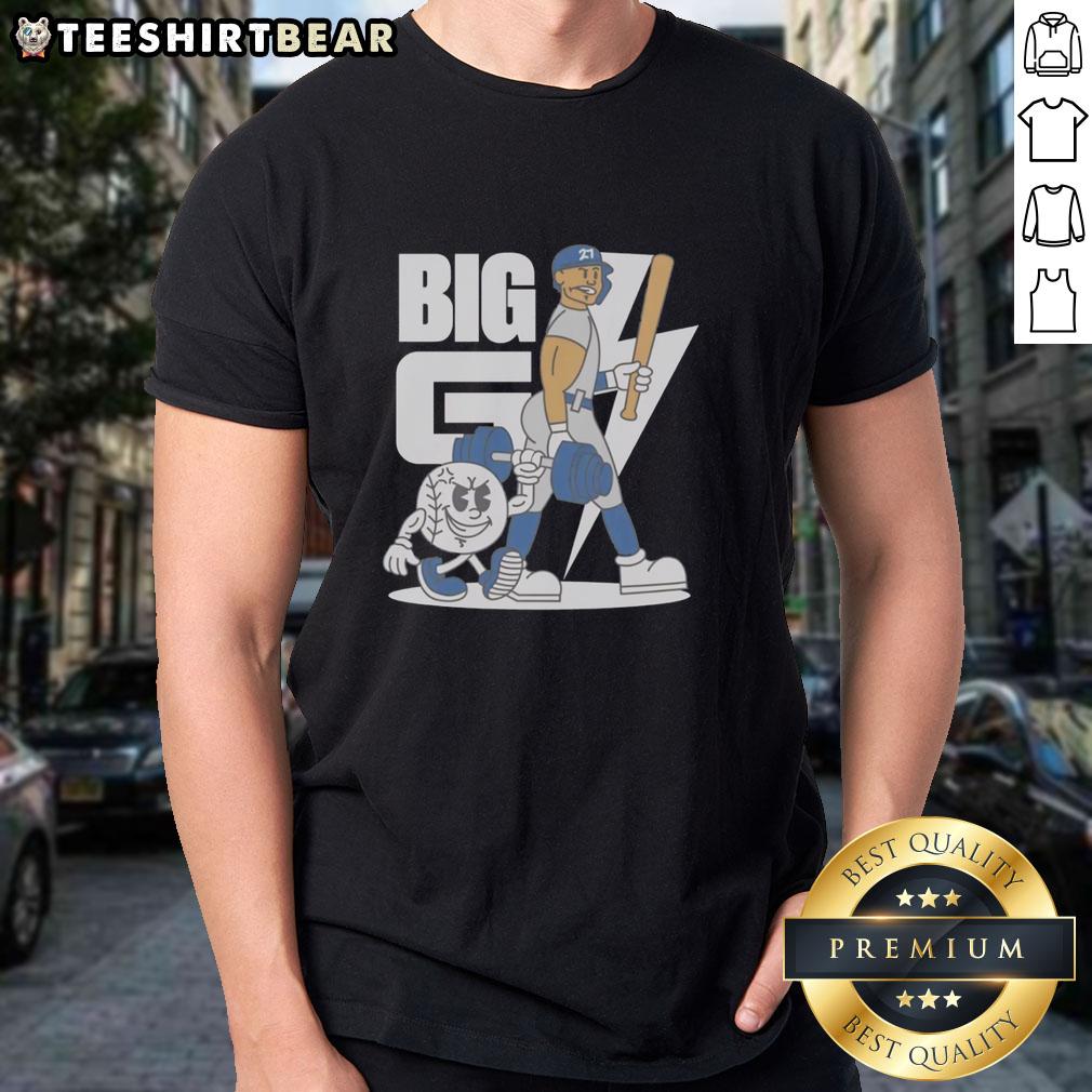 Awesome Big G Giancarlo Stanton New York Yankees T-Shirt featuring a vibrant cartoon design of the superstar.