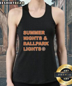 Awesome Bowling Green Hot Rods summer nights tank top with vibrant ballpark lights design, perfect for baseball fans.