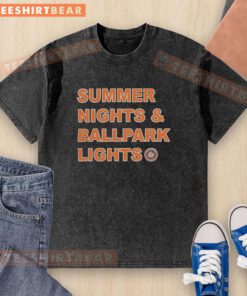 Awesome Bowling Green Hot Rods summer nights and ballpark lights washed t-shirt design featuring vibrant graphics.