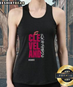 Awesome Cleveland Cavaliers playoff basketball logo tank top featuring team colors and design for sports fans.