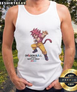 Awesome Dragon Ball Games Battle Hour 2026 event with a humorous 'I Love Dei' tank top design featuring a dragon.