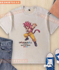 Exciting scene from the Awesome Dragon Ball Games Battle Hour 2026 event featuring funny Dei devouring a washed T-shirt.